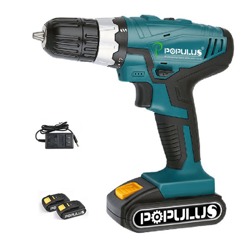 Аккумуляторная дрель Populus 21V, 2 скорости