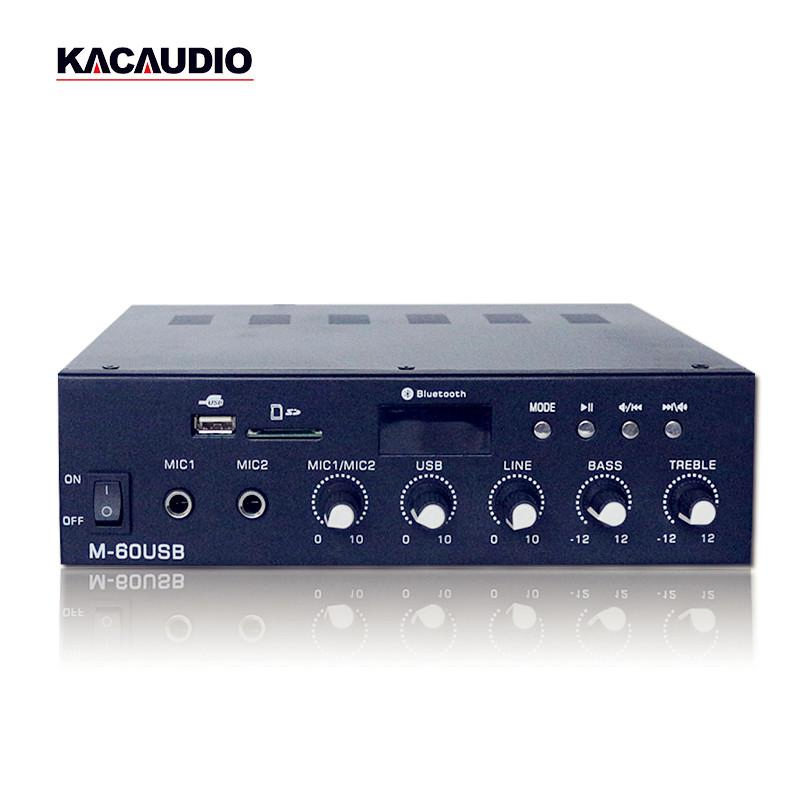 Hot Selling High Power 60W Black Silver Mixing Audio Amplifier with / SD Card