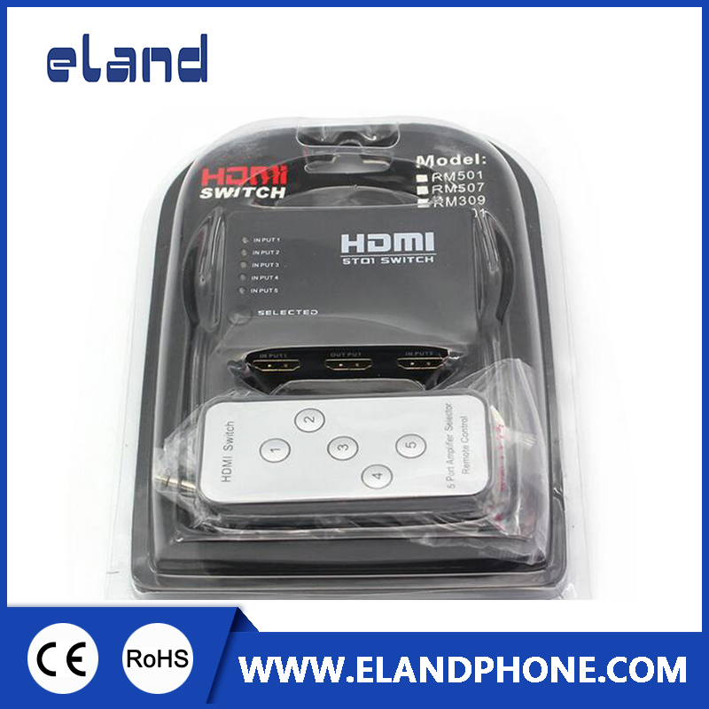 HDMI-коммутатор 5x1, 1080P, с пультом