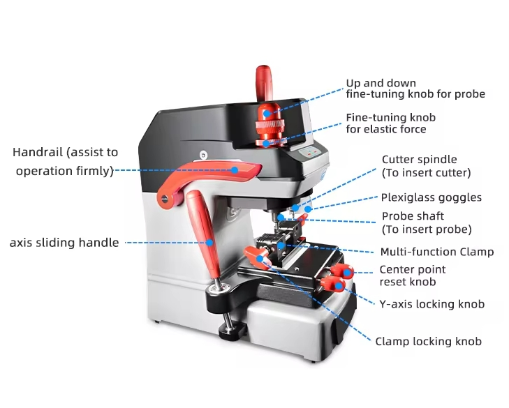 Csh001plus Vertical Horizontal DOT Milling All in 1 Key Cutting Machine
