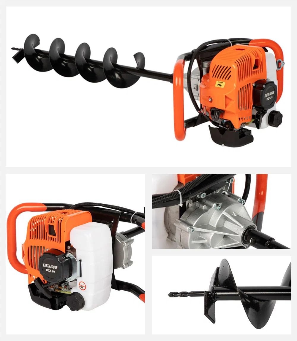 High Power Farm Use 63cc Gasoline Earth Auger Hole Digger