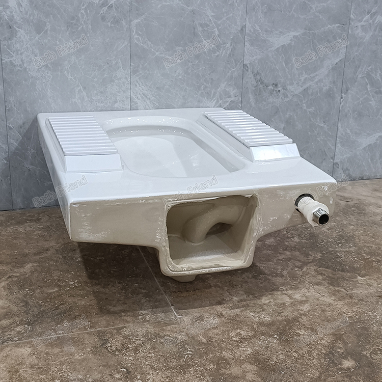 Brand New Automatic Flushing Wc Squatting Pan Wc Bathroom Ceramic Tankless Squat Toilet