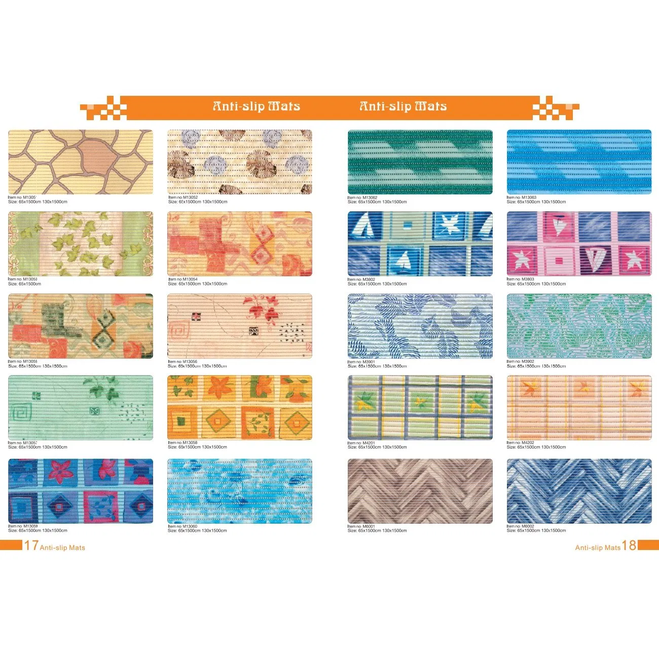 Modern Style Printed PVC Anti Slip Place Mat