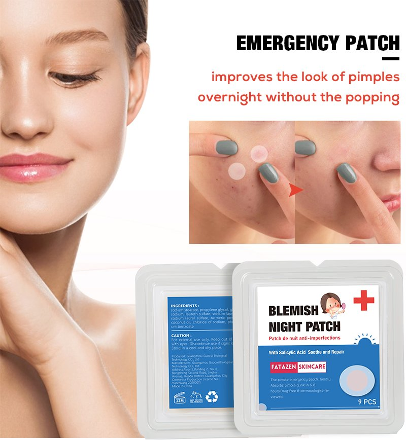 Natural Mild Non-Irritating Blemish Night Salicylic Acid Soothing Repair Acne Patch