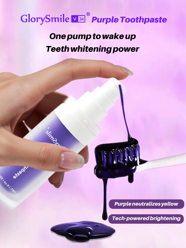 Glorysmile V34 Purple Toothpaste Multiple Packages in Stock