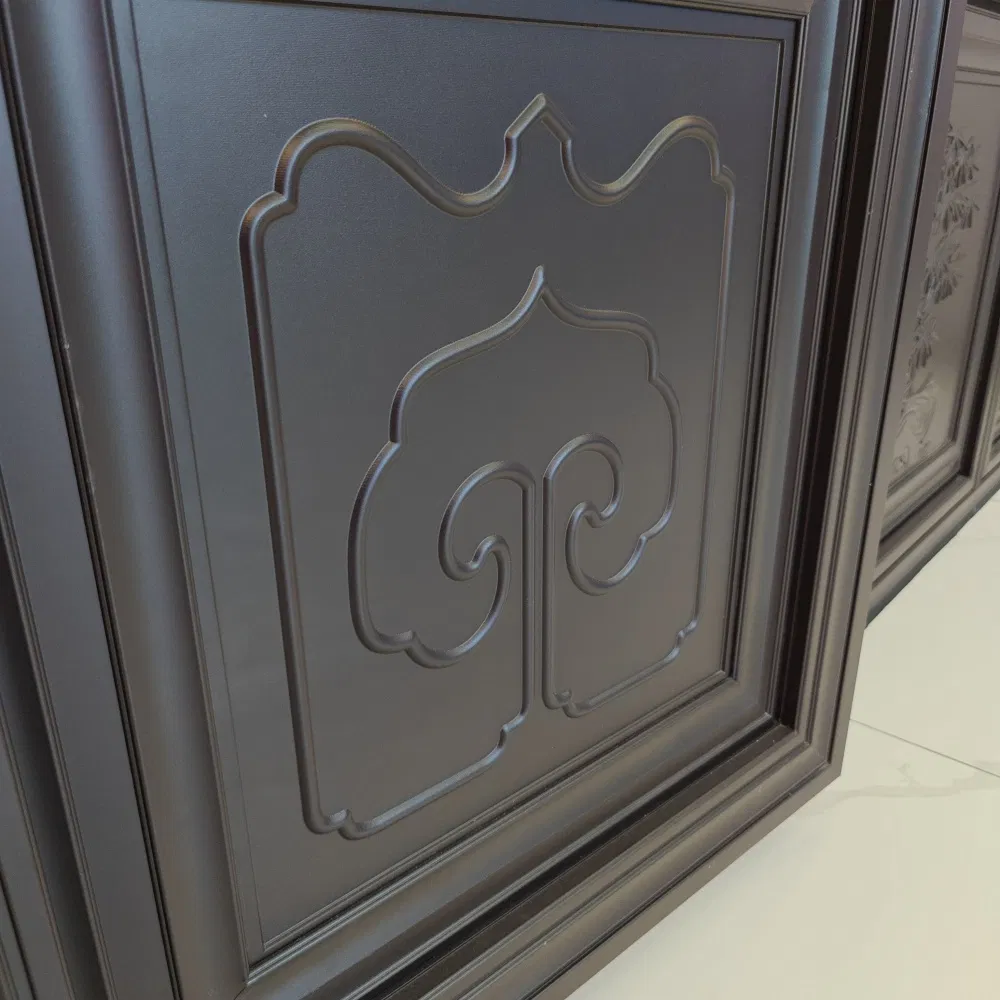 Retro Chinese Heritage Antique Window with Aluminum Wood Composite Frame and Vintage Carved Patterns
