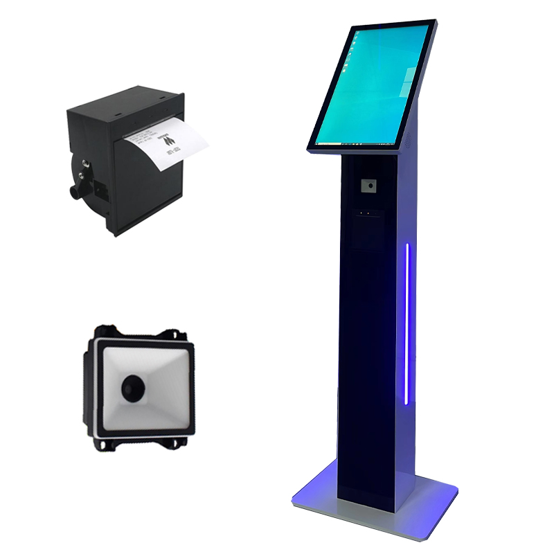 Netoptouch Pcap Touch Screen Self-Service Queuing Kiosk with Printer Speaker Queuing Management System Kiosk