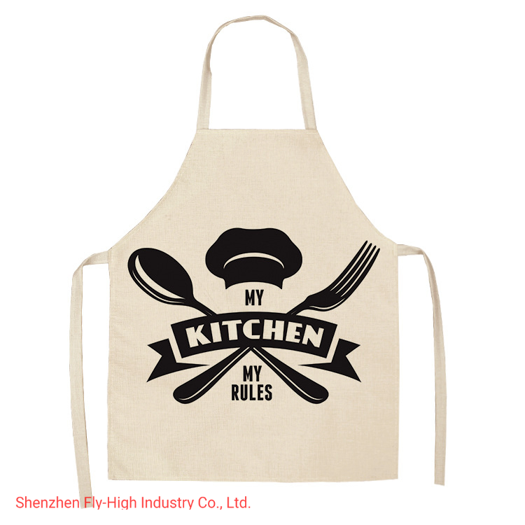 Easy Clean Cotton Linen Apron Unisex Chef Waiter Waitress Restaurant Bistro Cafe Craftsmen Butchers Artist Apron Bib Aprons