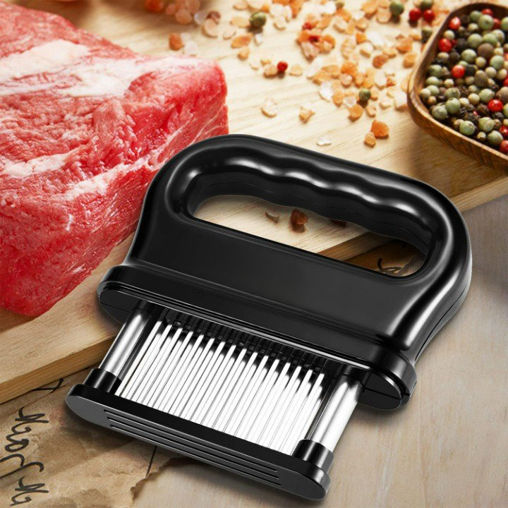 Meat Tenderizer BBQ Marinade Stainless Steel Sharp Needle Blades Kitchen Meat Tool Tenderizer