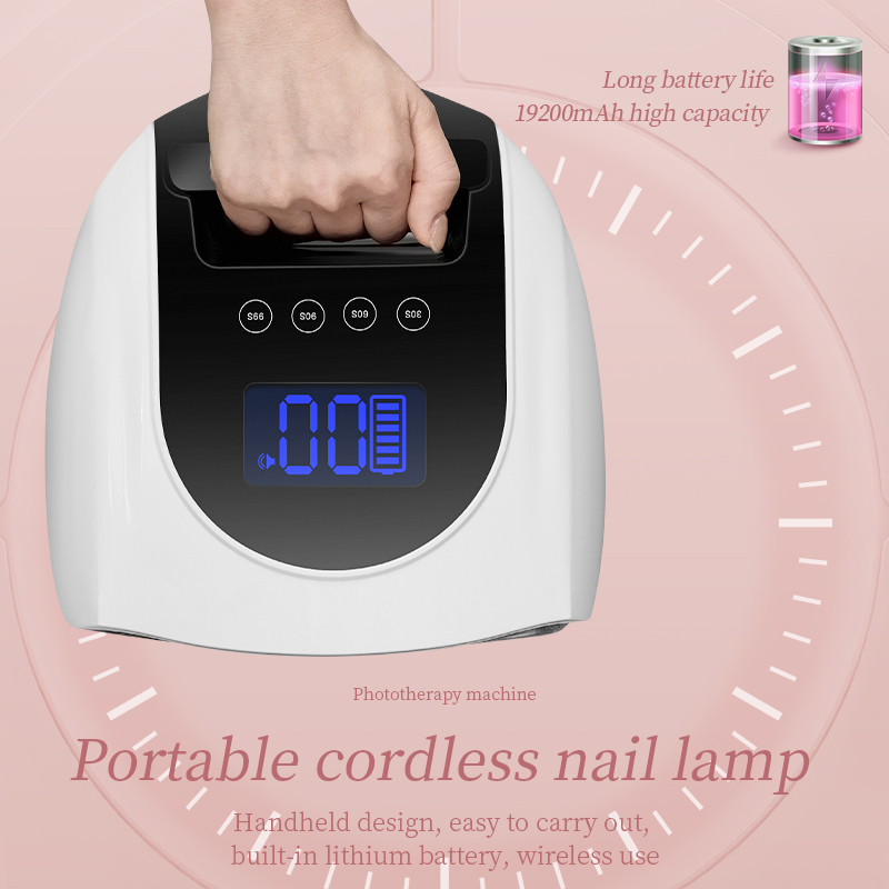 Touch Screen UV LED Nail Lamp Rechargeable 96W, 42PCS LED Light Beads Gel Polish Dryer