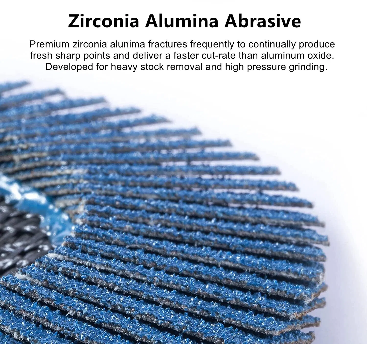 4-1/2" X 5/8"-11 T29 - Angle Face Zirconia Alumina Fiberglass Flap Disc, 80 Grit