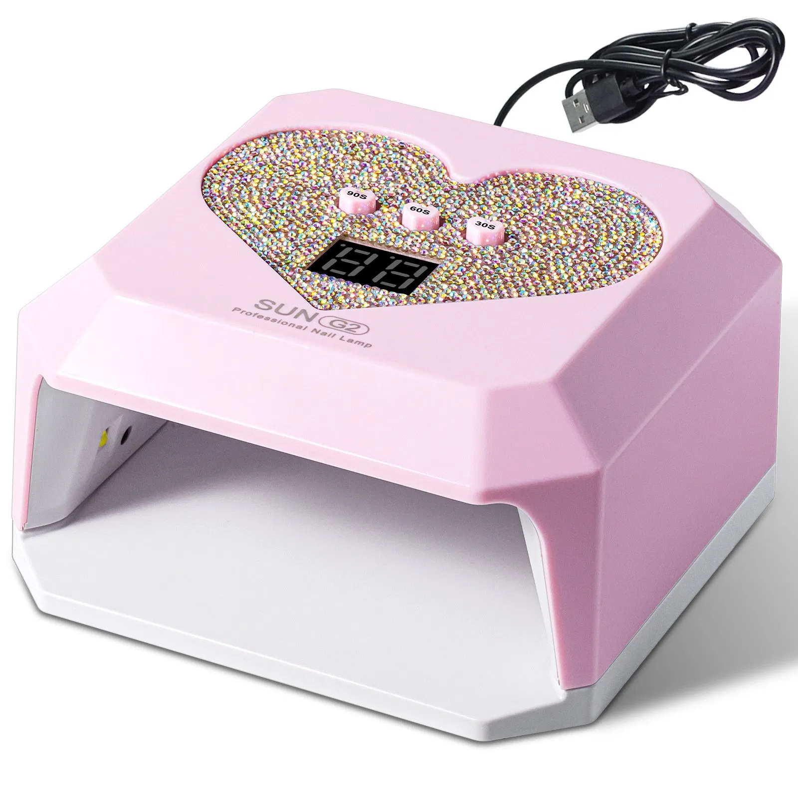 Square Three Heart Button Cute Mini 21PCS Nail Lamp
