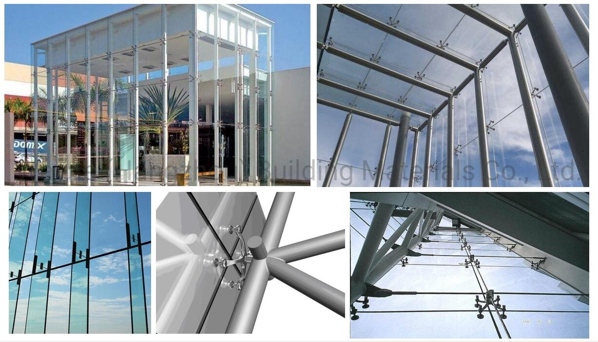 Double Triple Glazed Cladding Exterior Facade Unitized Stick Frame Spider System Price Design Aluminium Glass Curtain Wall