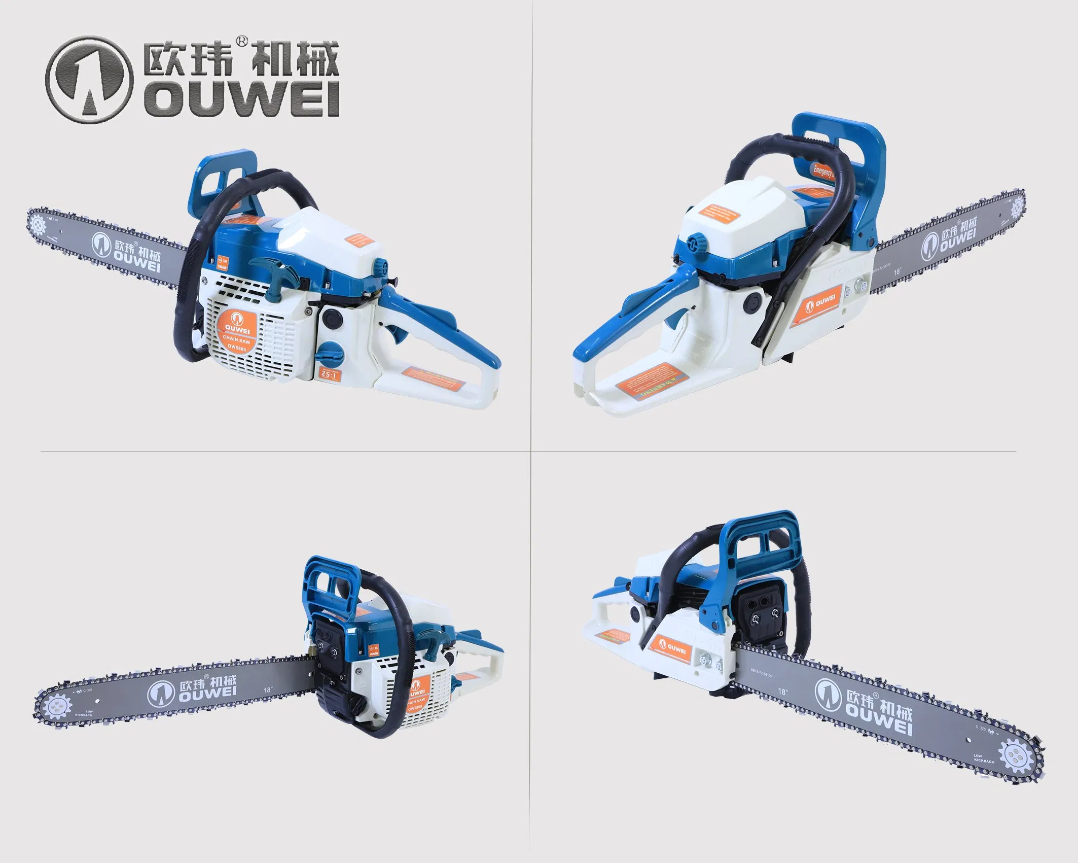 Petrol Gasoline 58cc Chainsaw, Hand Saw, Portable Gasoline Chainsaw