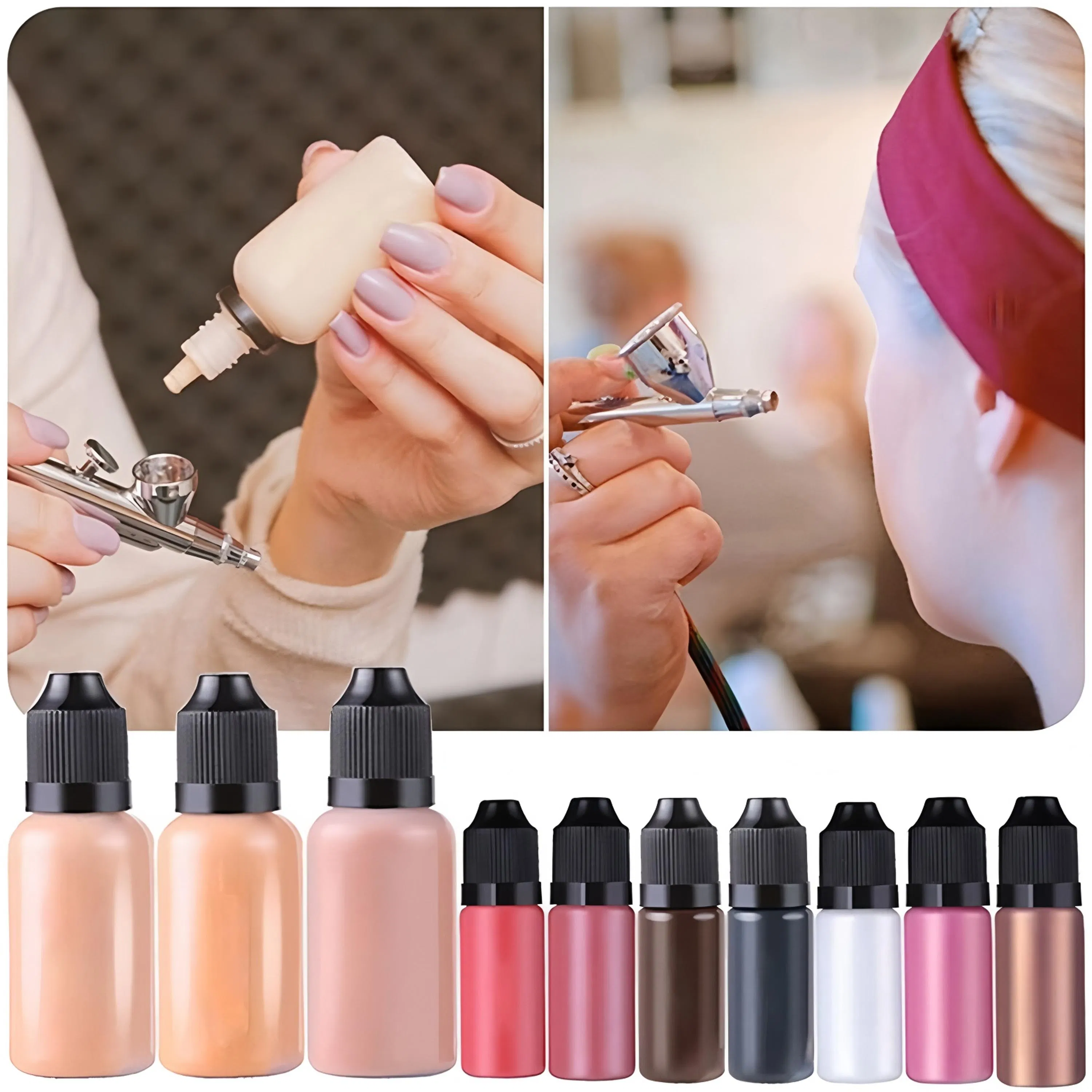 Professional Handheld Airbrush Cosmetic Makeup System Match Use for Foundation Makeup