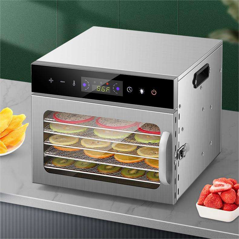 6 Tray Stainless Steel Food Dehydrator Machine with Digital Control