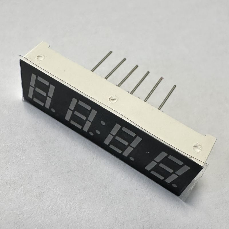 7mm 4-Digit 7-Segment LED Display, Yellow Green, Common Cathode