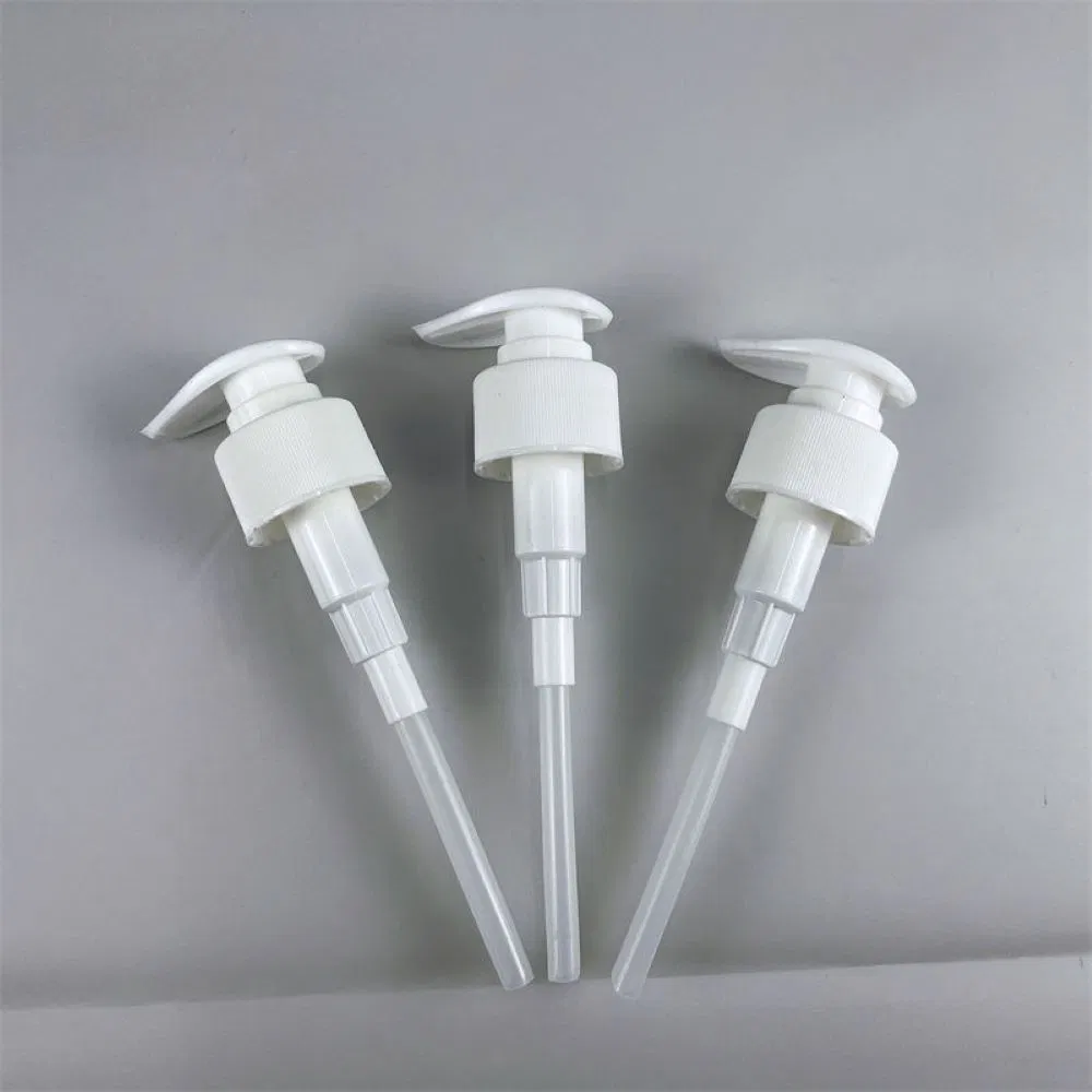 Chinese Factory 28/410 White Plastic Liquid Pump Dispenser Pump Smooth Closure Shampoo Lotion Pump for Cream Foam Spray Bottle Stopper