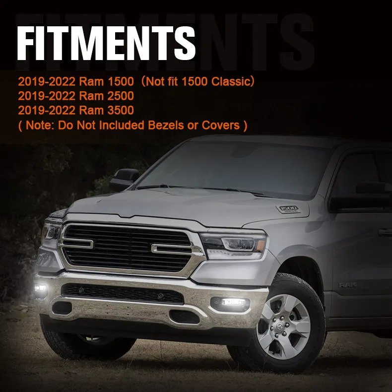 Светодиодные противотуманные фары для Dodge RAM 2019-2022