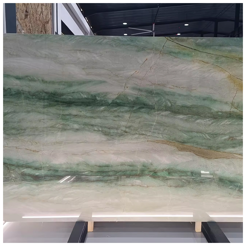 Brazilian Emerald Royal Green Alexandrita Quartzite for Countertops and Bookmatched Wall