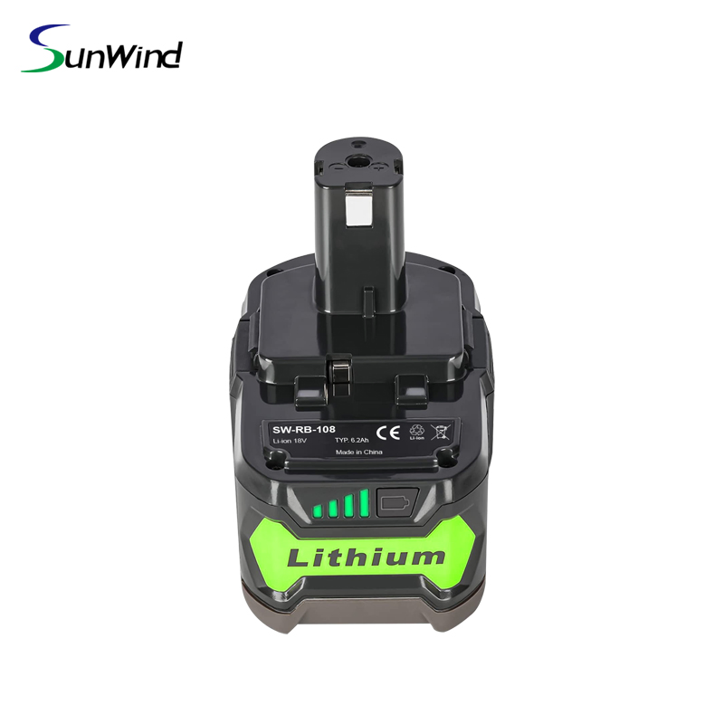18V 5.5ah 6.2ah P108 Rechargeable Power Tool Battery for Ryobi P108
