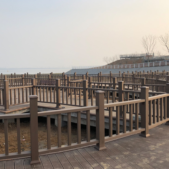 Waterproof Weather Resistant Landscape Commercial and Residential WPC Wood Plastic Composite Handrail