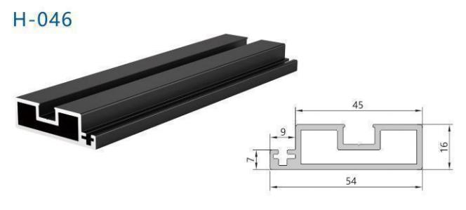 Elegant Reasonable Price Suitable 8mm Glass up Down Side Aluminum Frame Track Rail