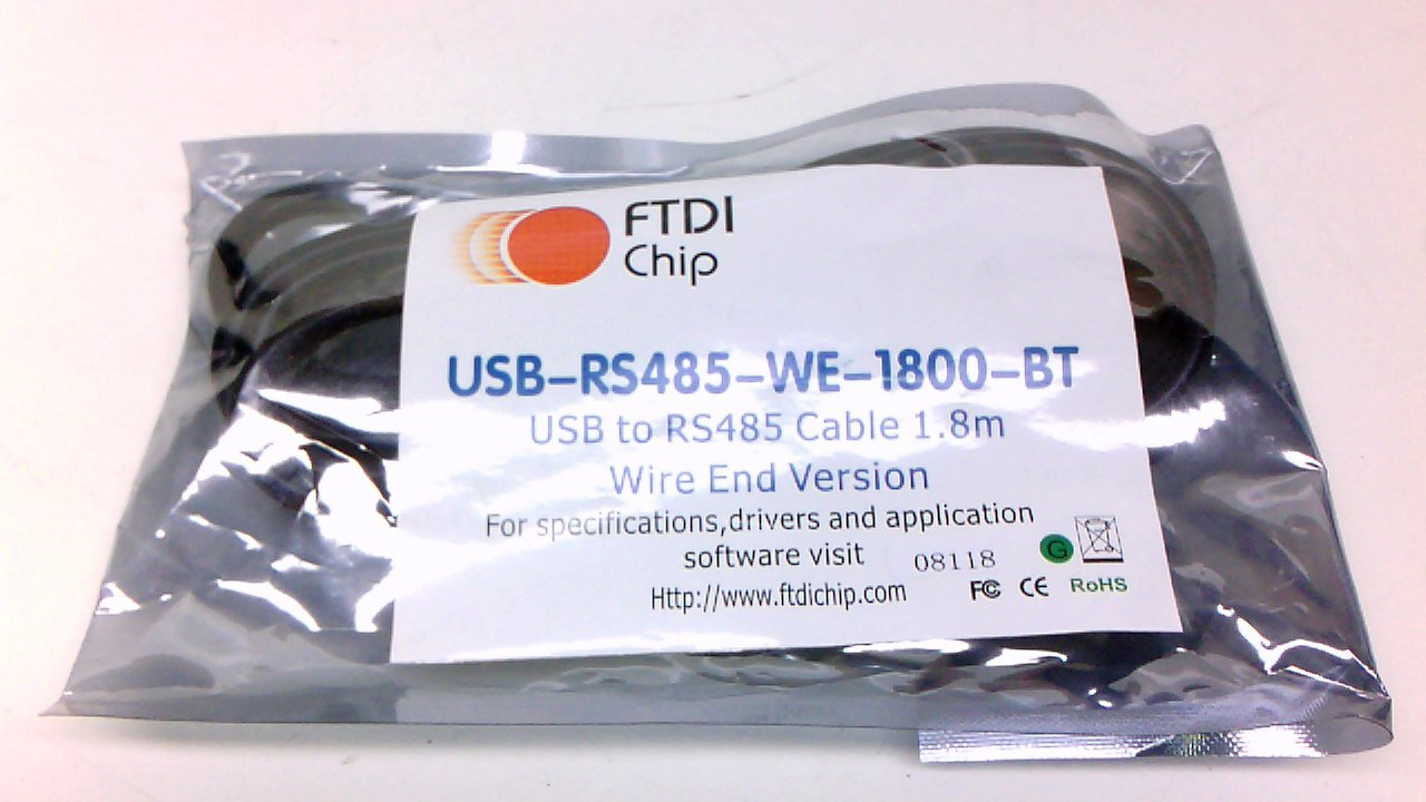 Ftdi USB-RS485-We-1800-Bt Cable, USB to RS485 Serial, 1.8m, Wire End