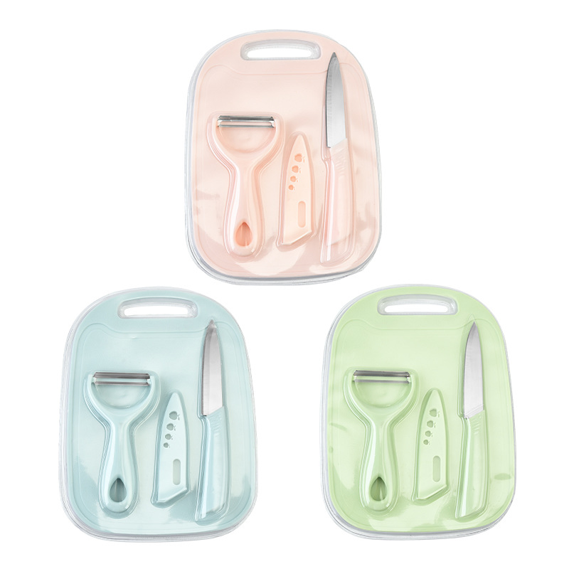 Набор ножей для фруктов из нержавеющей стали с доской