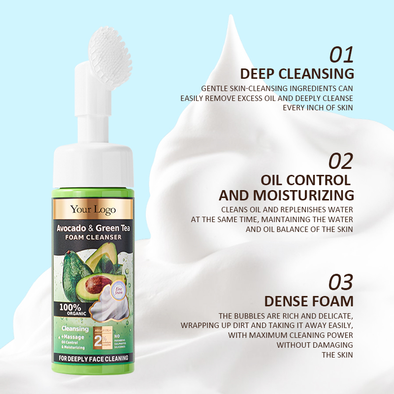 Customizable Foam Cleanser with Massage Brush Cleanser Mousse