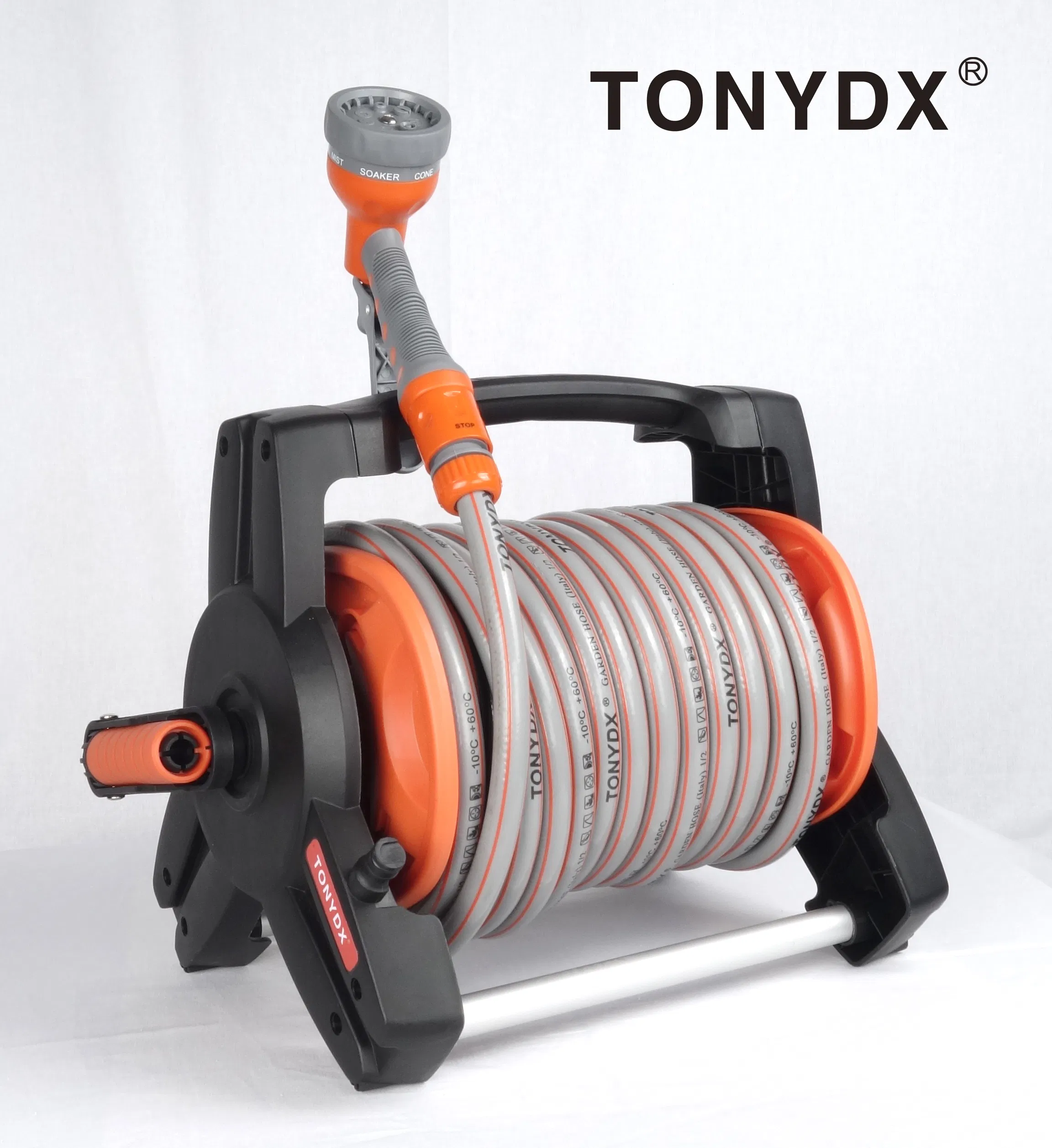 Compact 10m Garden Hose Reel for Space-Saving Storage
