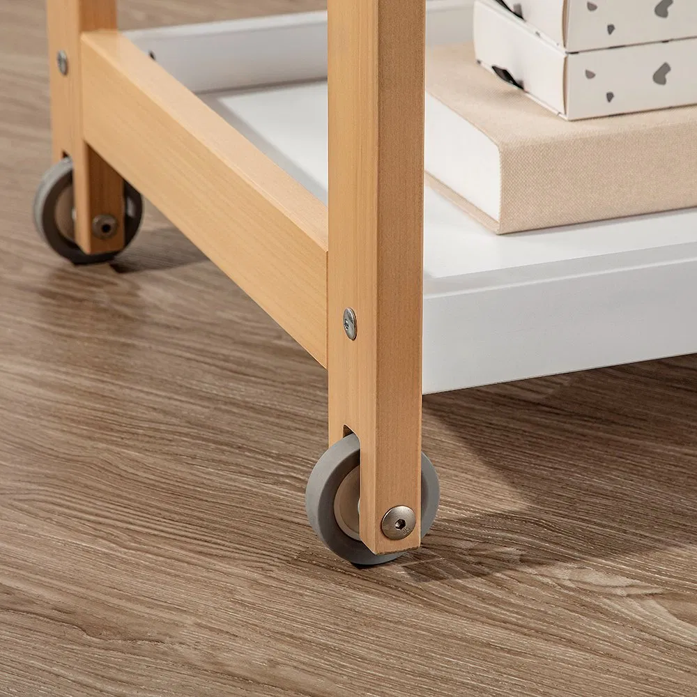Boori 2 in 1 Baby Wood Diaper Changing Table with Wheels