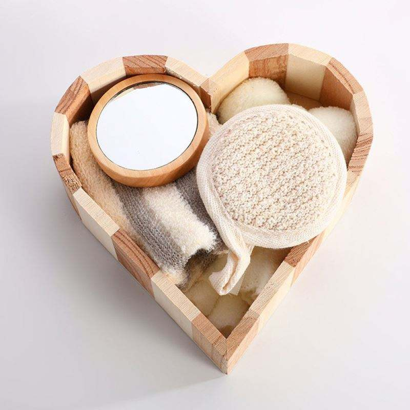 Natural Wood SPA Set, Bath Body Care Gift Set, SPA Gift Set, Sponge Brush, Bath Brush Set