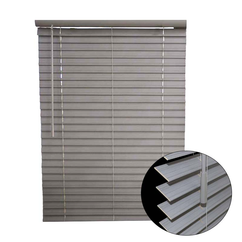 Europe Style Safety Design Cordless PVC Faux Wood Venetian Blinds