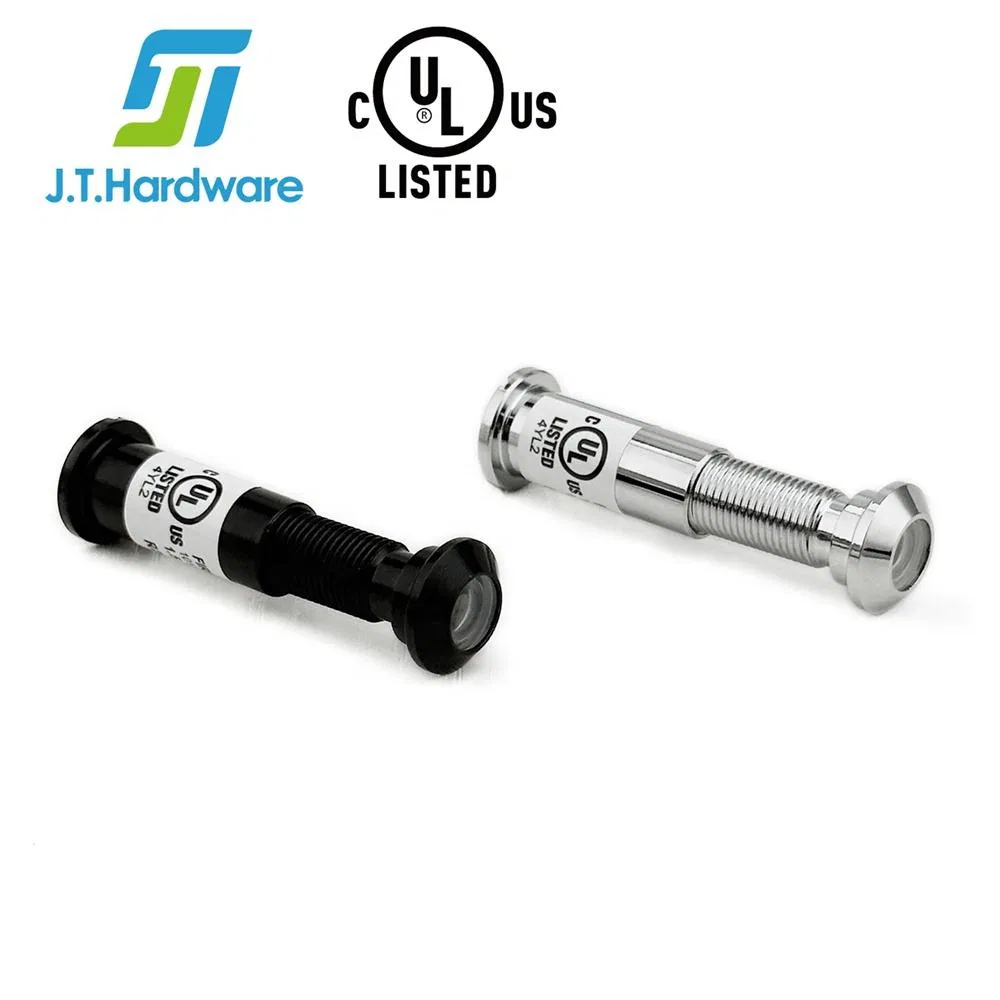 Jthardware Listed HD Glass Lens Solid Brass Wide Angle Peephole Door Viewer