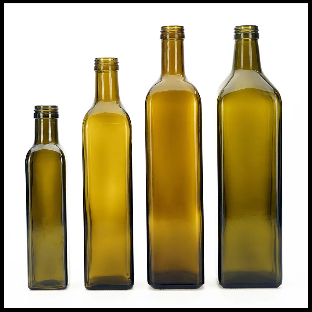 Wholesale 500ml Green Glass Olive Oil Bottle with Ergonomic Easy Pour Spout Design