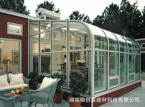 Modern Modularprefab Aluminumprofile Glass Sunroom Four-Season Solarium Environmentally Friendly Hollow Sun House Doors