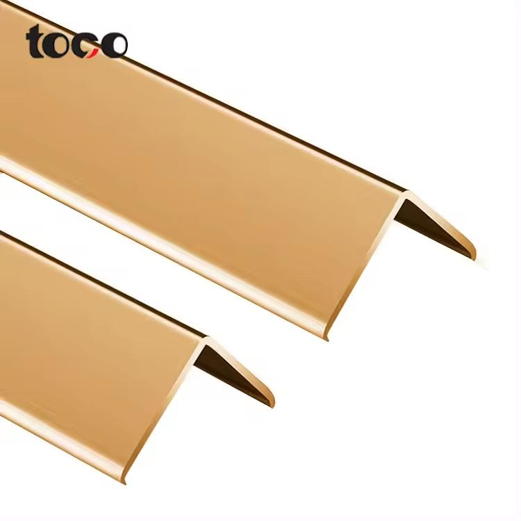Modern Popular L-Shaped Stainless Steel Tile Edge Trim Metal Profiles Transition Strips