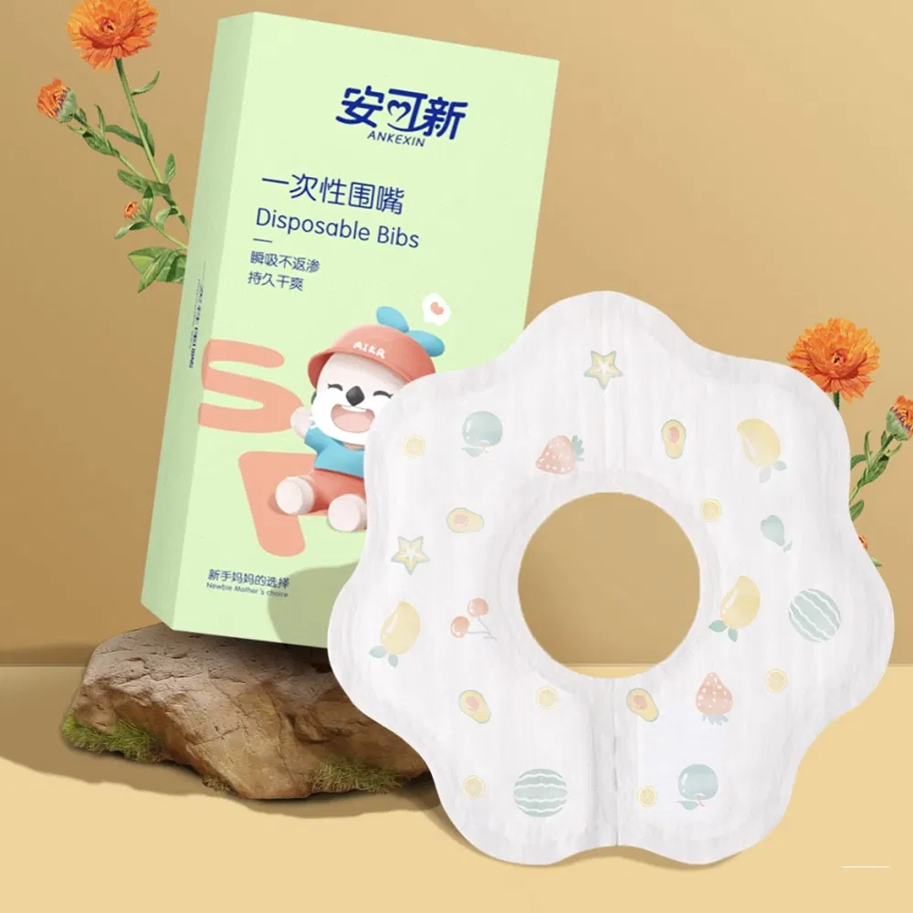 Wholesale Gauze Saliva Towel Infant Fabric Children Flower Bib Petals Baby Bib