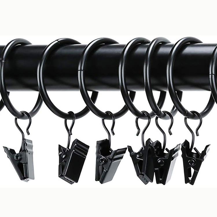 12PCS/Set Modern Stainless Steel Shower Curtain Rings