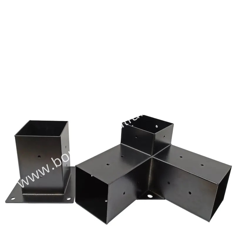 Metal Kit 3way Roof Gable Right Angle Corner Post Base Pergola Bracket