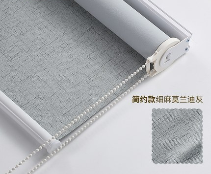Flax Roller Blinds Fabric Imitation Linen Fabric Blackout Roller Blinds Roller Shade 100% Polyester with Fine Grain