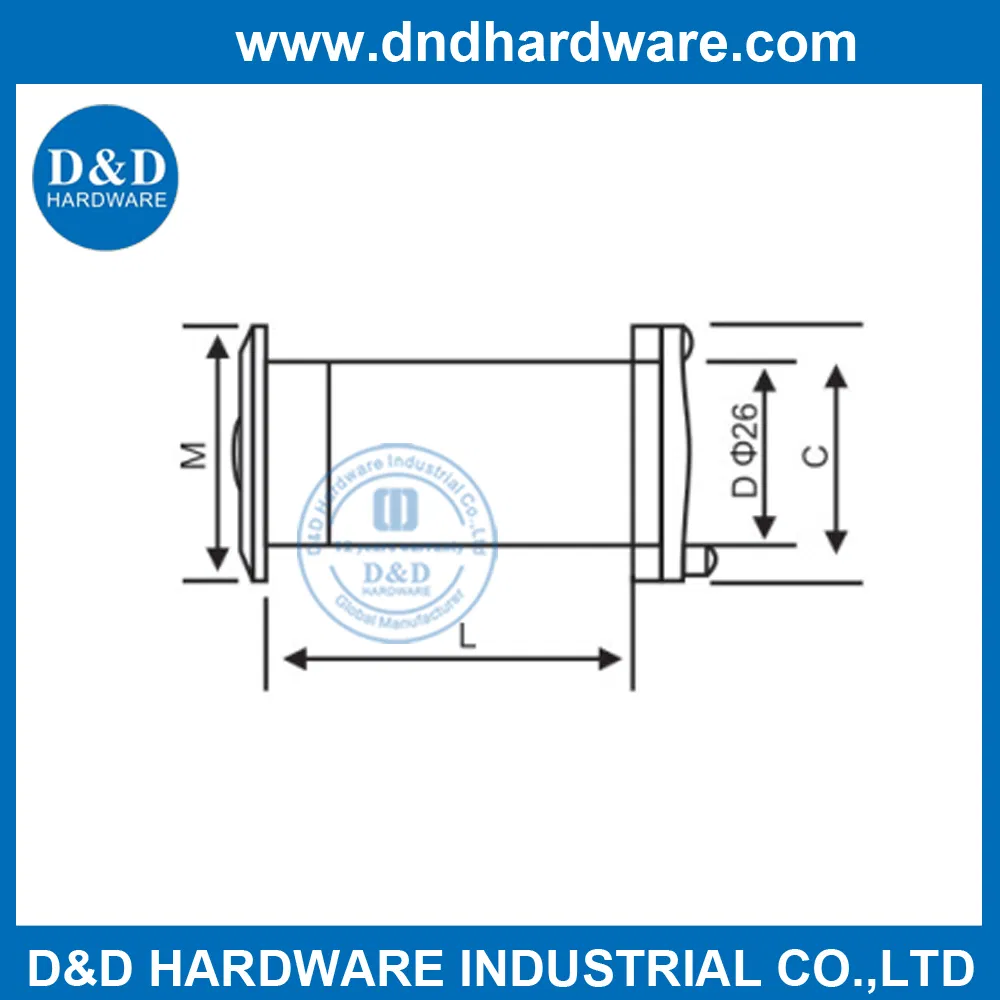 Brass Door Peephole Viewer with 200 Degree for Wood Door (DDDV005)