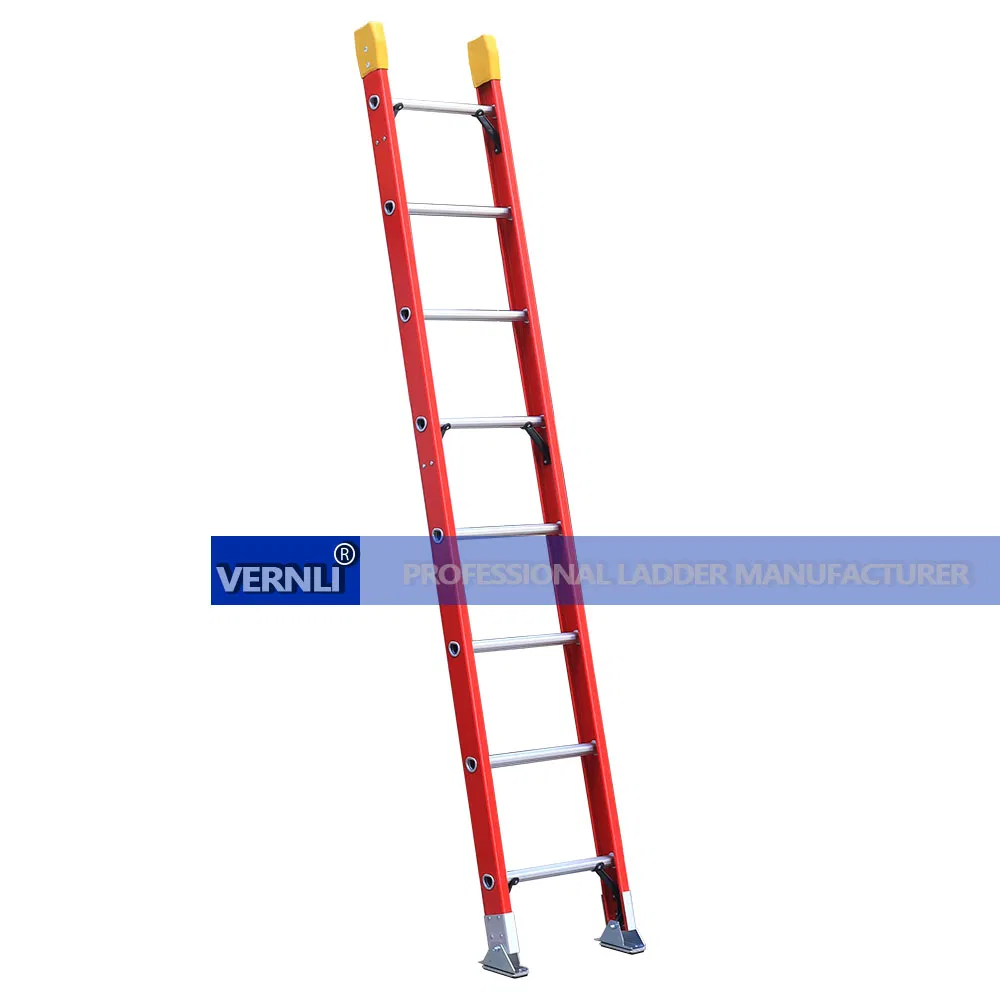 8 Feet Escalera De Fibra De Vidrio Simple /8 Feet Single Step Fiberglass Ladder Factory