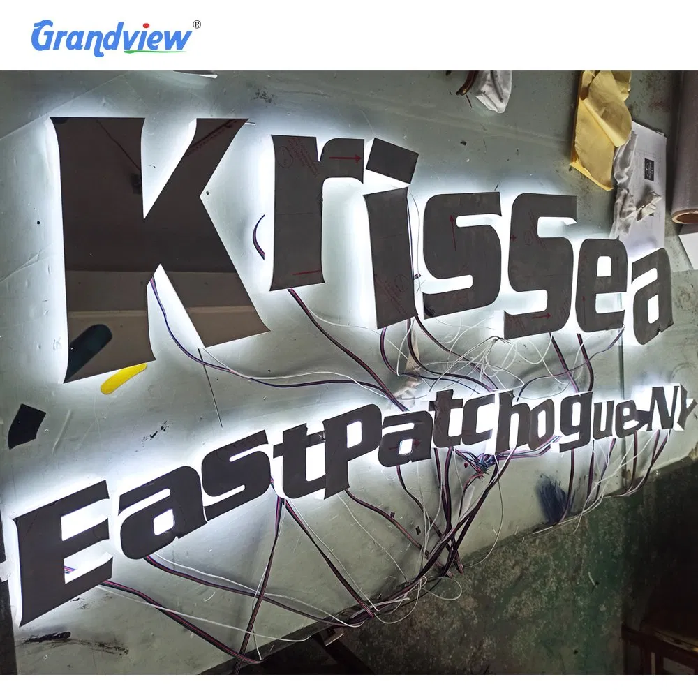Factory Wholesale Embossed Stainless Steel LED Letter Board Sign