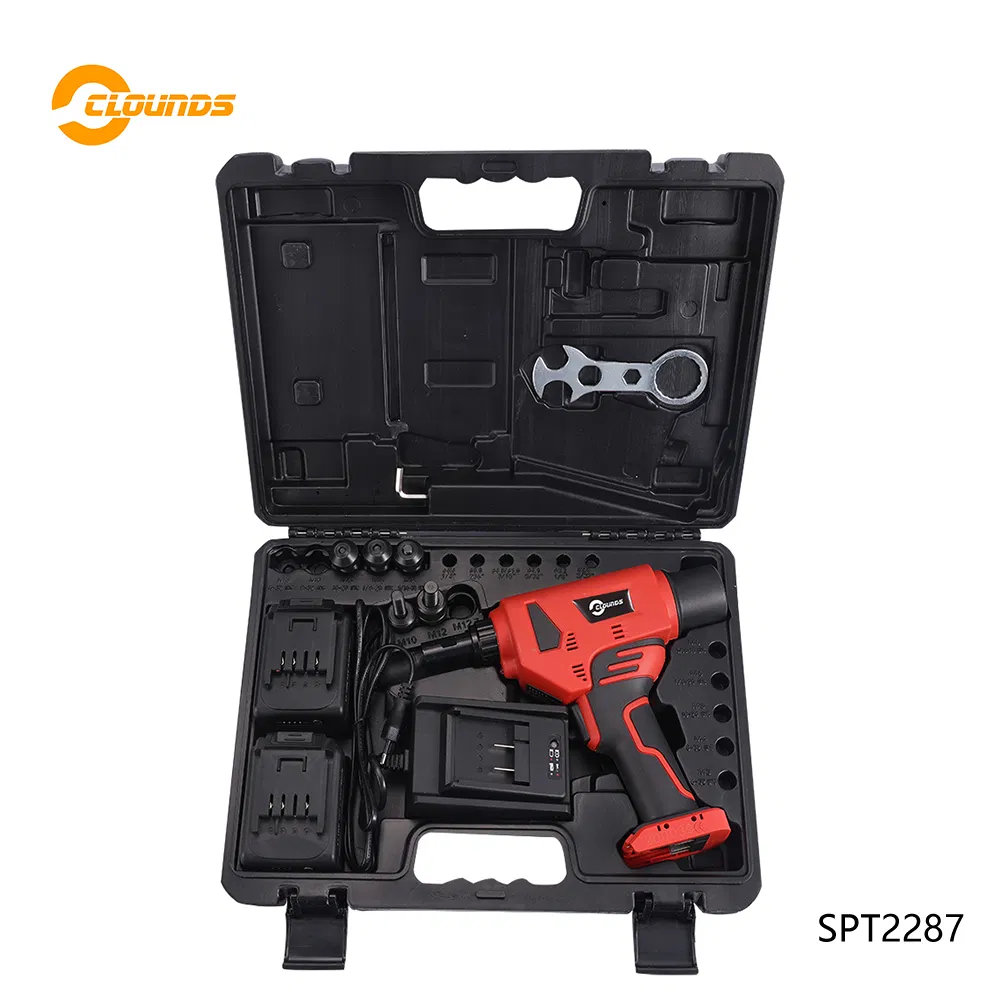 Spt2287 M3-M12 Rechargeable Heavy Duty Brushless Cordless Hand Riveter Gun