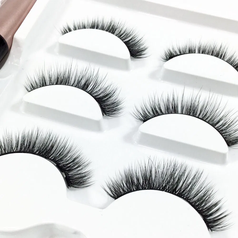 Fake Eyelash Extension Natural False Lashes Magnetic Synthetic Faux Mink Fadvan Eyelashes Eyeliner Kit