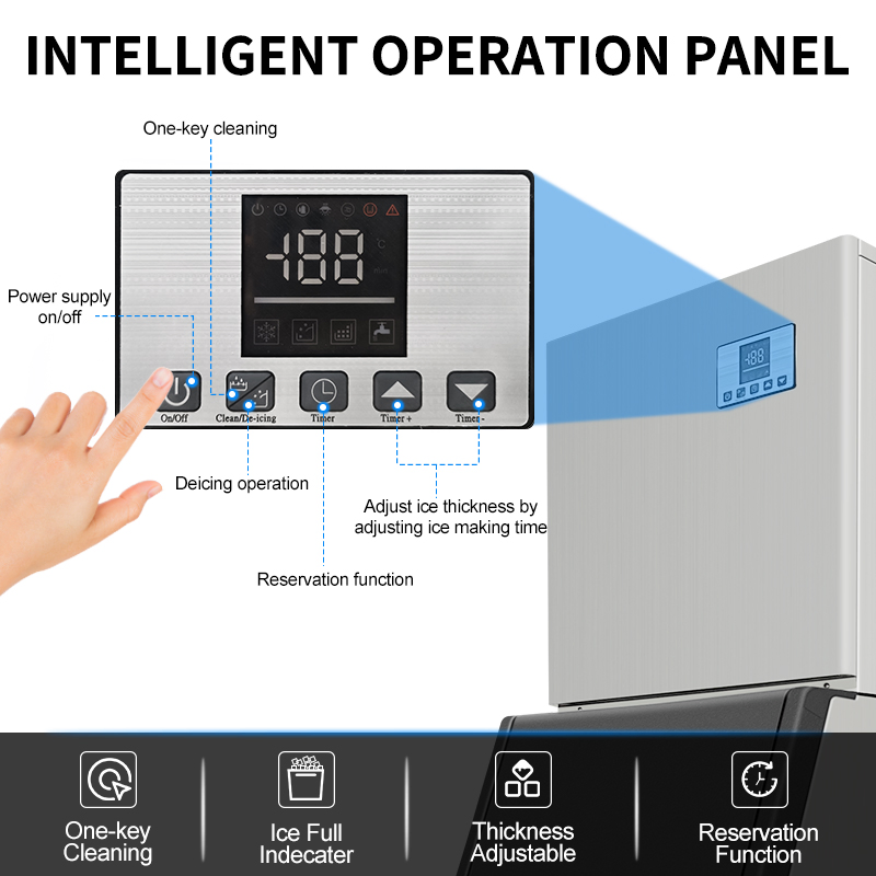 Clear Commercial Snow Ice Cube Maker Making Machine