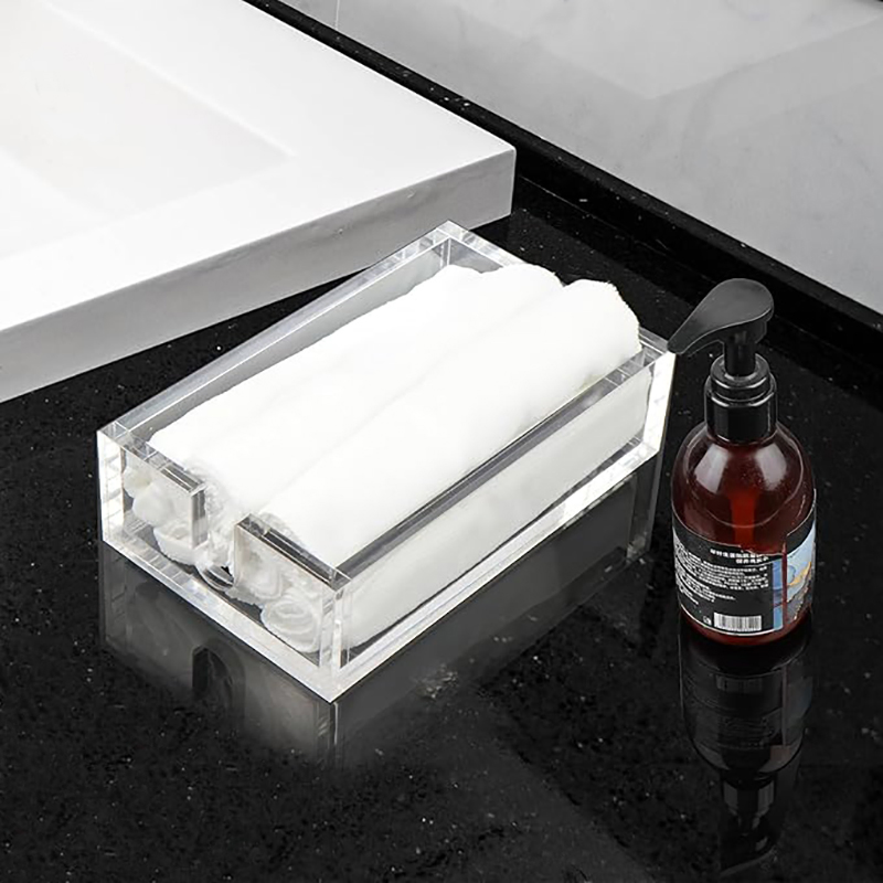 Elegant Acrylic Towel Holder for Home and Event Decor