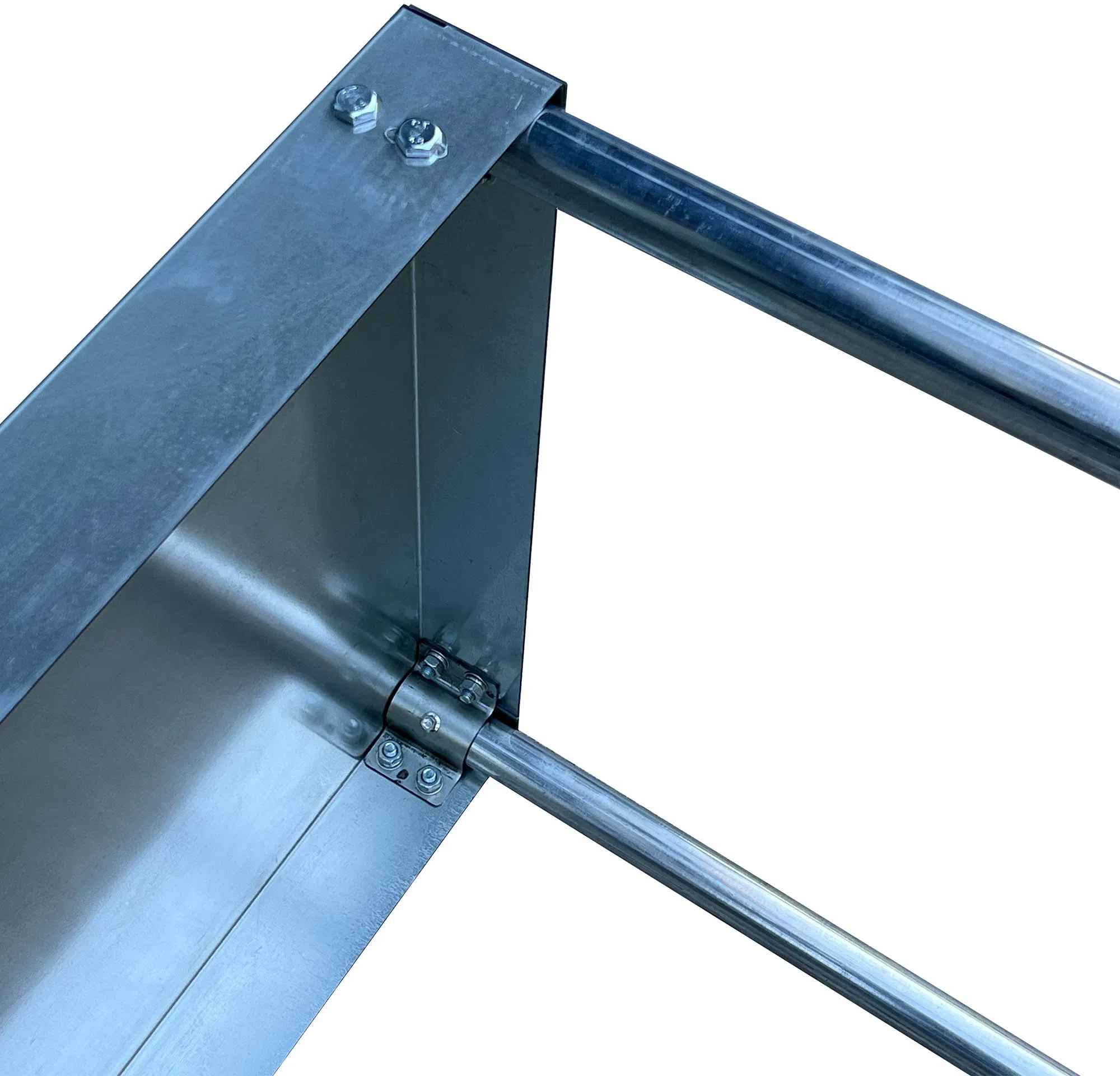 Elevated Galvanized Steel Stand for Water Heater with Cross-Brace Design